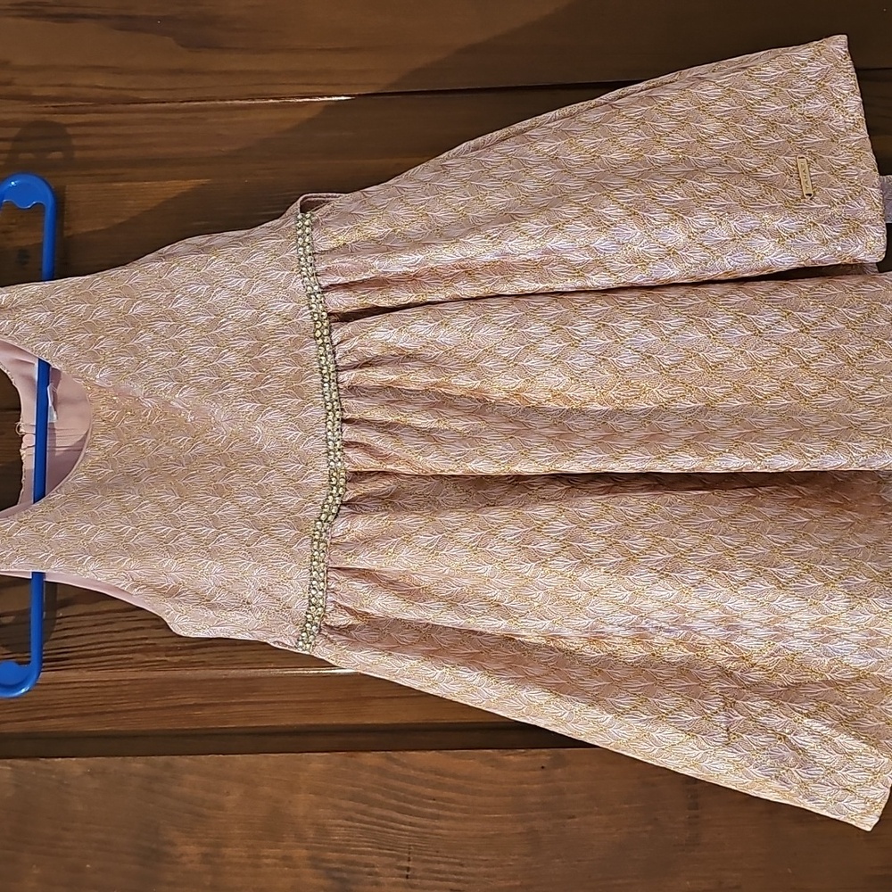 Elegant Pink & Gold Kids Dress